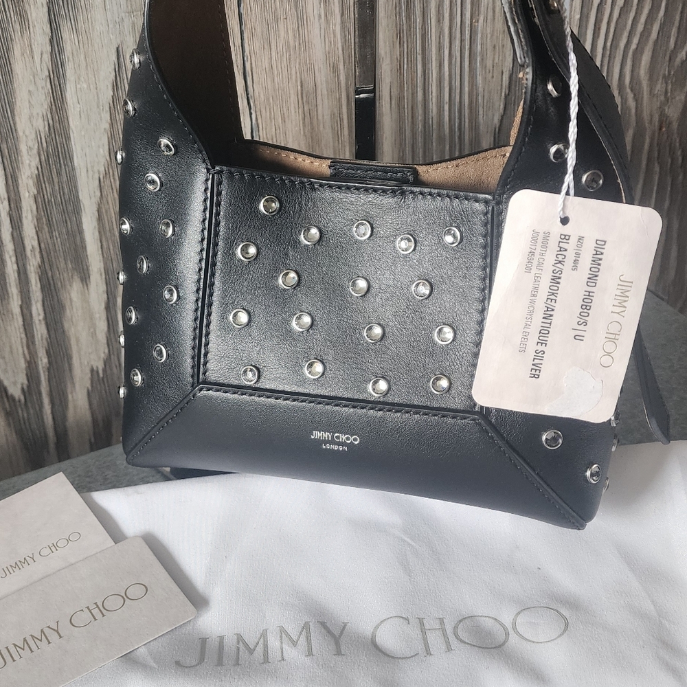 NWT Jimmy Choo Diamond Hobo Shoulder Bag